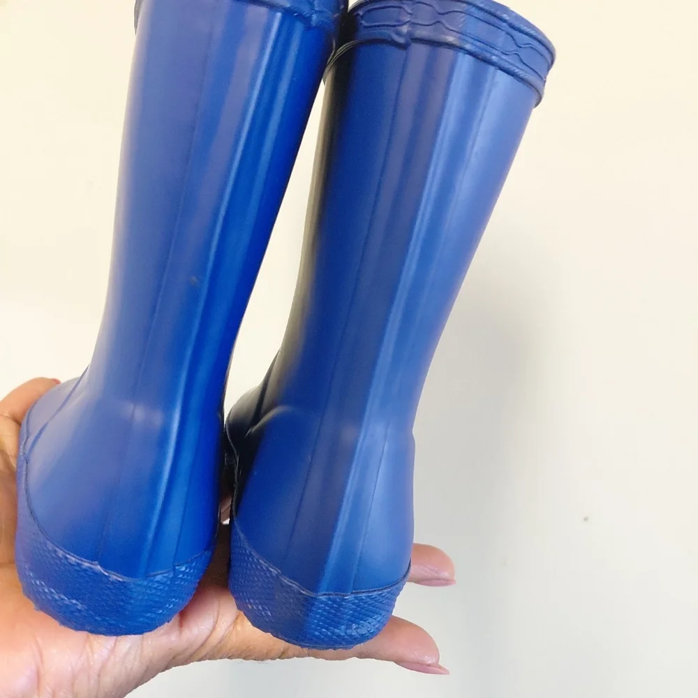 Hunter Toddler Kids Blue Rain Boots Size 6 - Picture 7 of 10